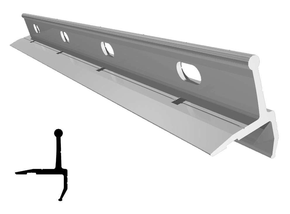 aluminium toe rails for yachts